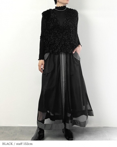【再入荷】重ねるだけで即オシャレに!フリンジベスト